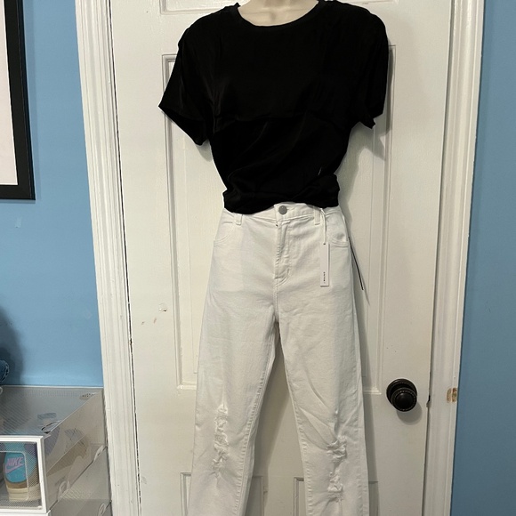 NWT J Brand Alana High Rise Crop Skinny Jeans in White - Picture 3 of 9